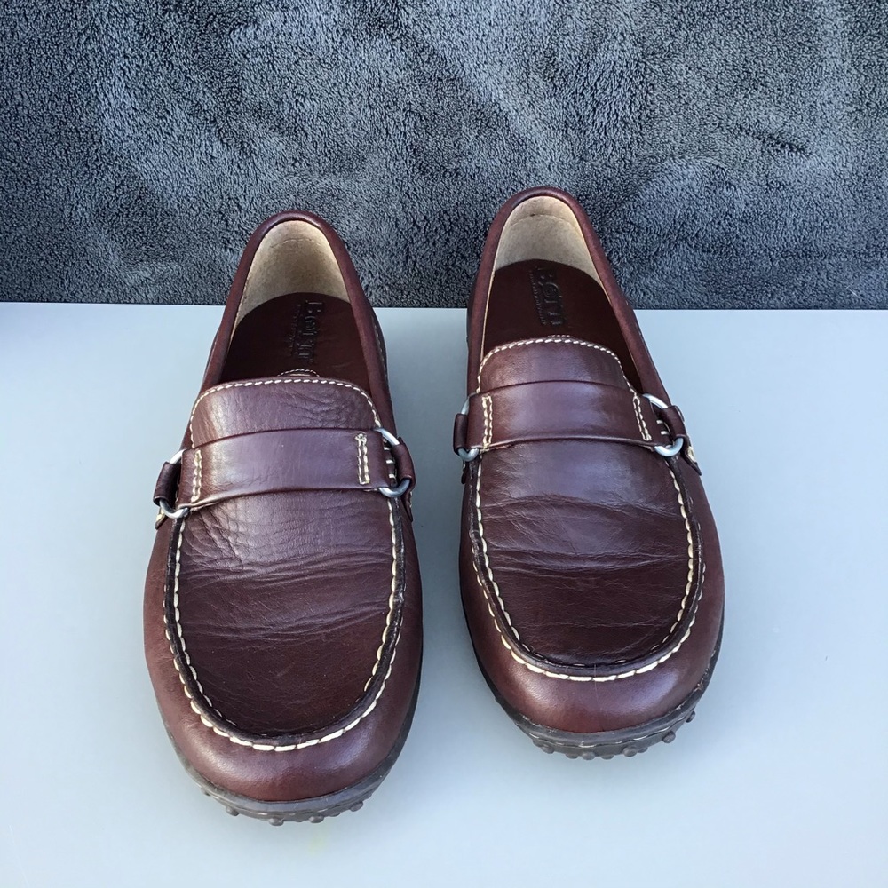Born Loafers Burgundy Driving Moc Size 6
